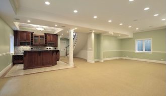Large finished basement