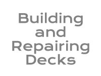 A logo for a decking construction and repair business.